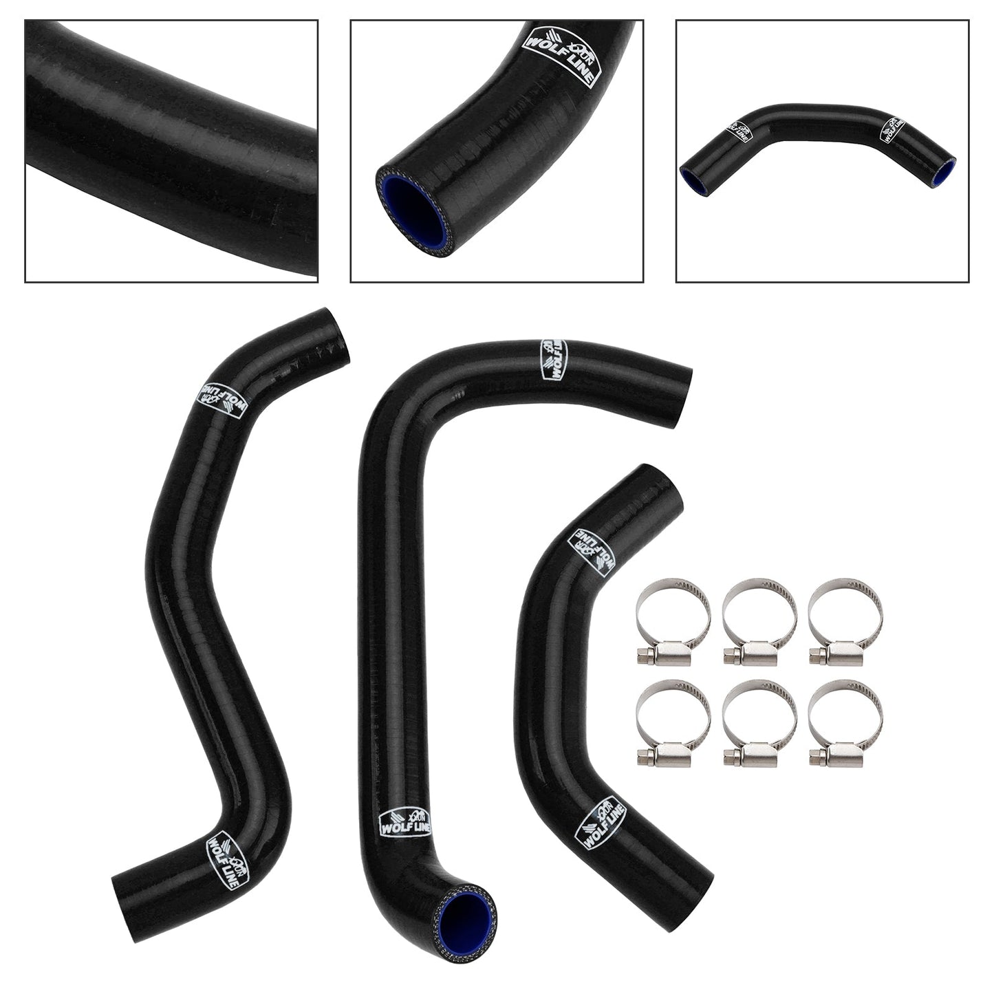 Tubo flessibile del liquido di raffreddamento del radiatore in silicone Kawasaki ZX10R ZX-10RR 2021-2025