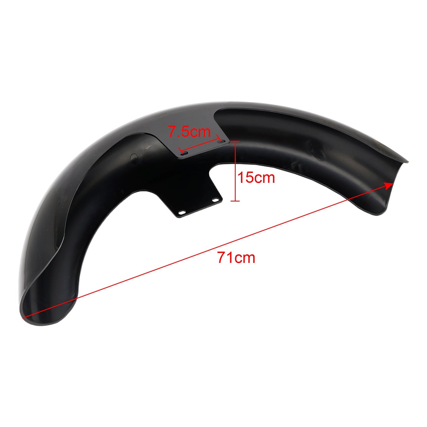 Parafango anteriore avvolgente da 19"" in ABS per Touring Electra Street Road Glide Baggers FLHT FLHR