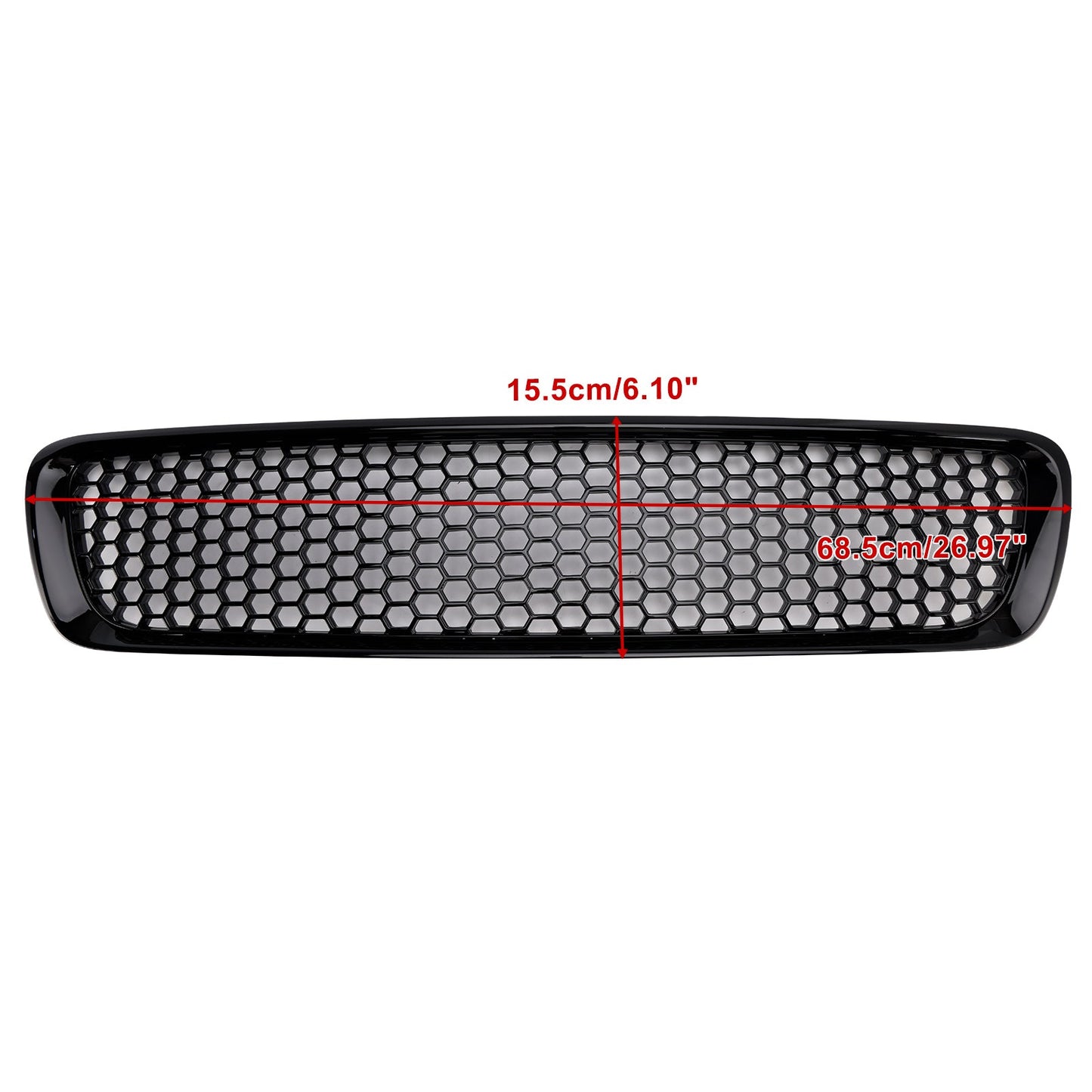 Griglia a nido d'ape per paraurti anteriore nero lucido Volvo S40 V50 2004-2007