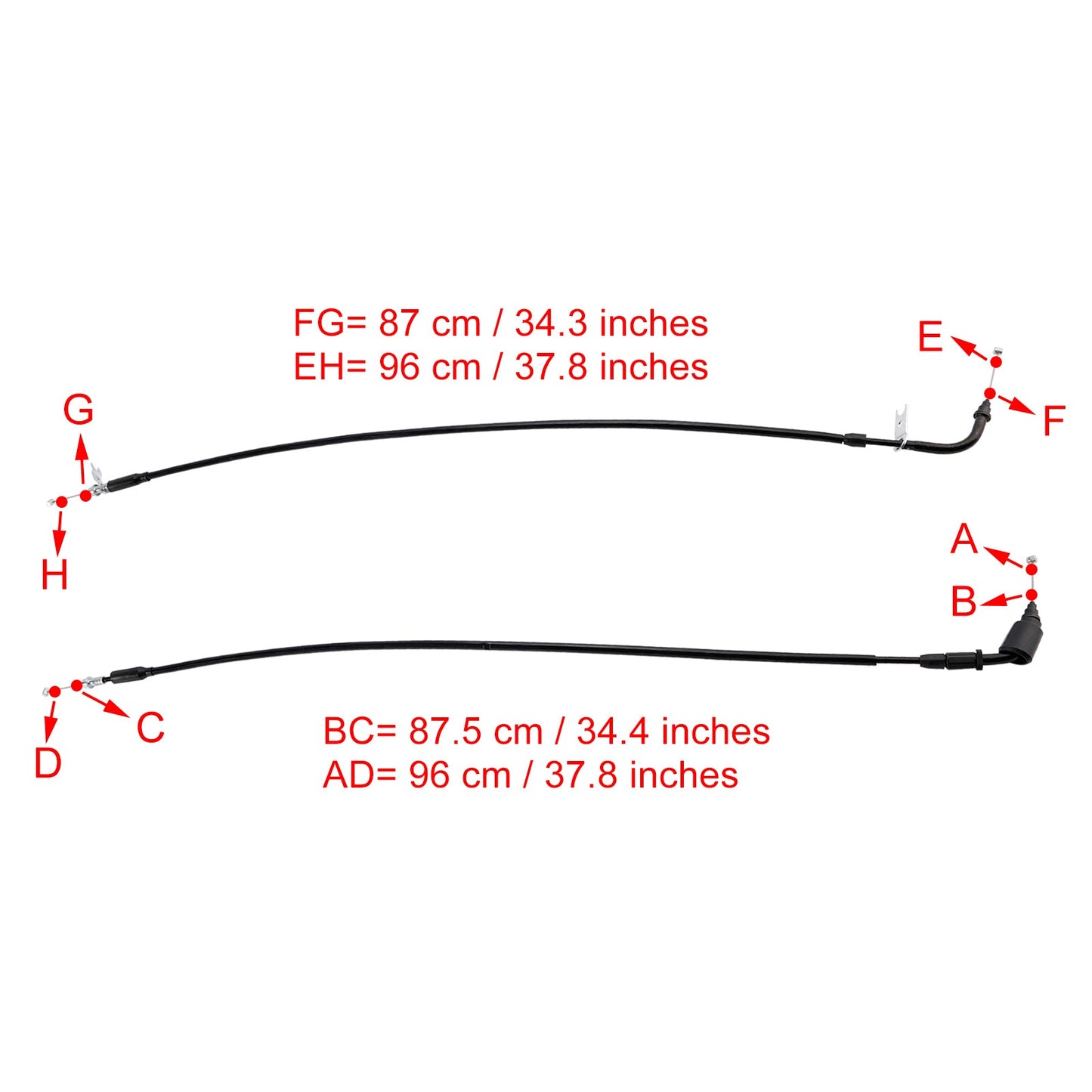 Cavo acceleratore per Suzuki GSXR1000 2017-2023 nero