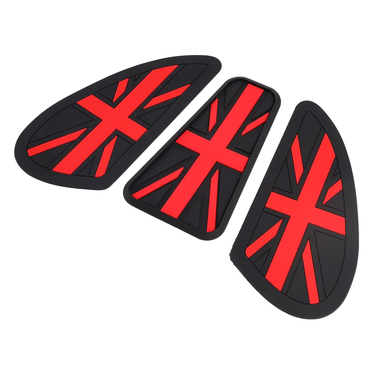 Ginocchiere per serbatoio benzina - Union Jack - Rosso - Protezioni per serbatoio retrò Cafe Racer