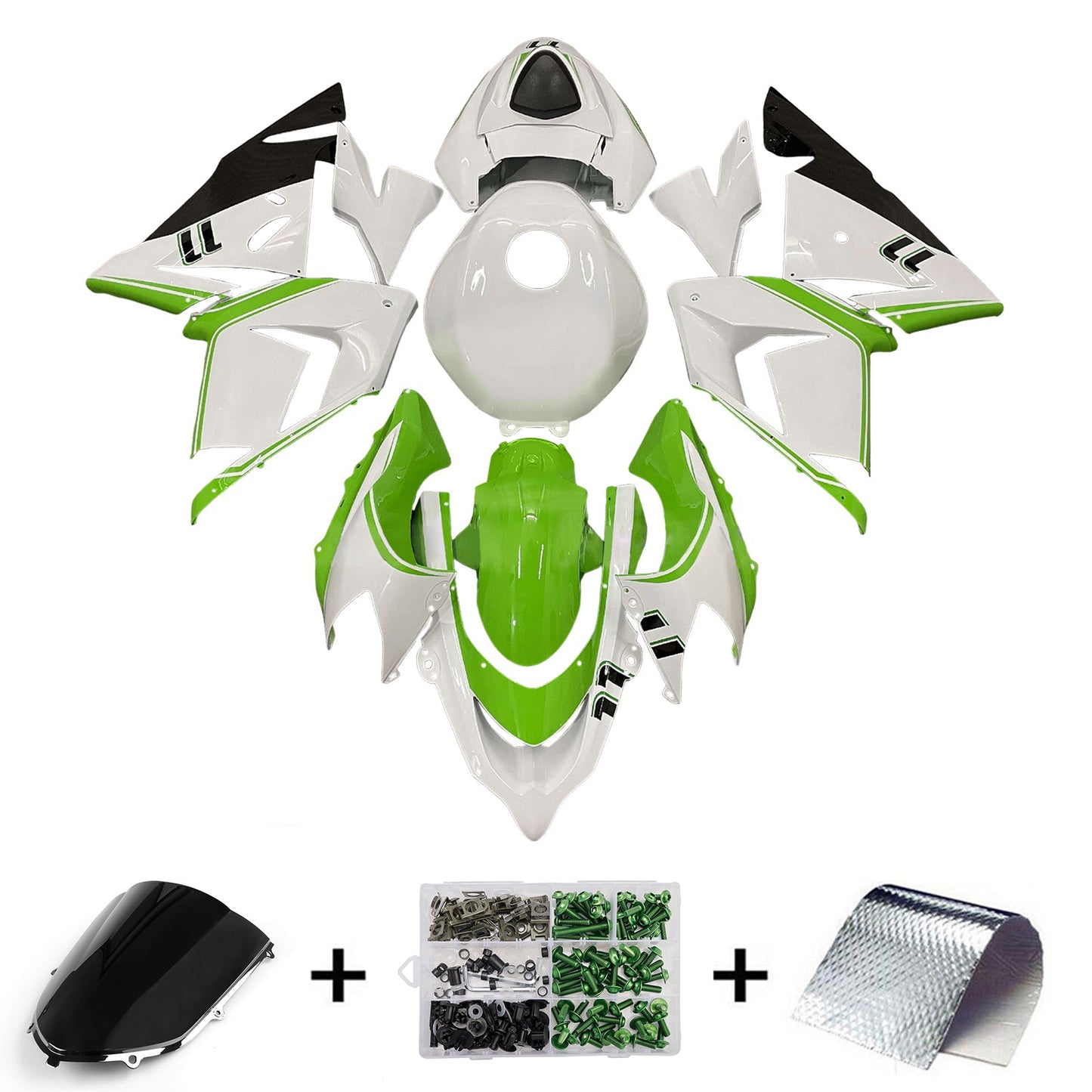 Kit carenatura iniezione in plastica ABS adatto per Kawasaki ZX10R 2004-2005