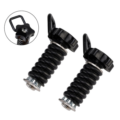 Coppia di ancoraggi di fissaggio con anello a D da 1"" neri per Polaris Rzr 570 800 900 1000