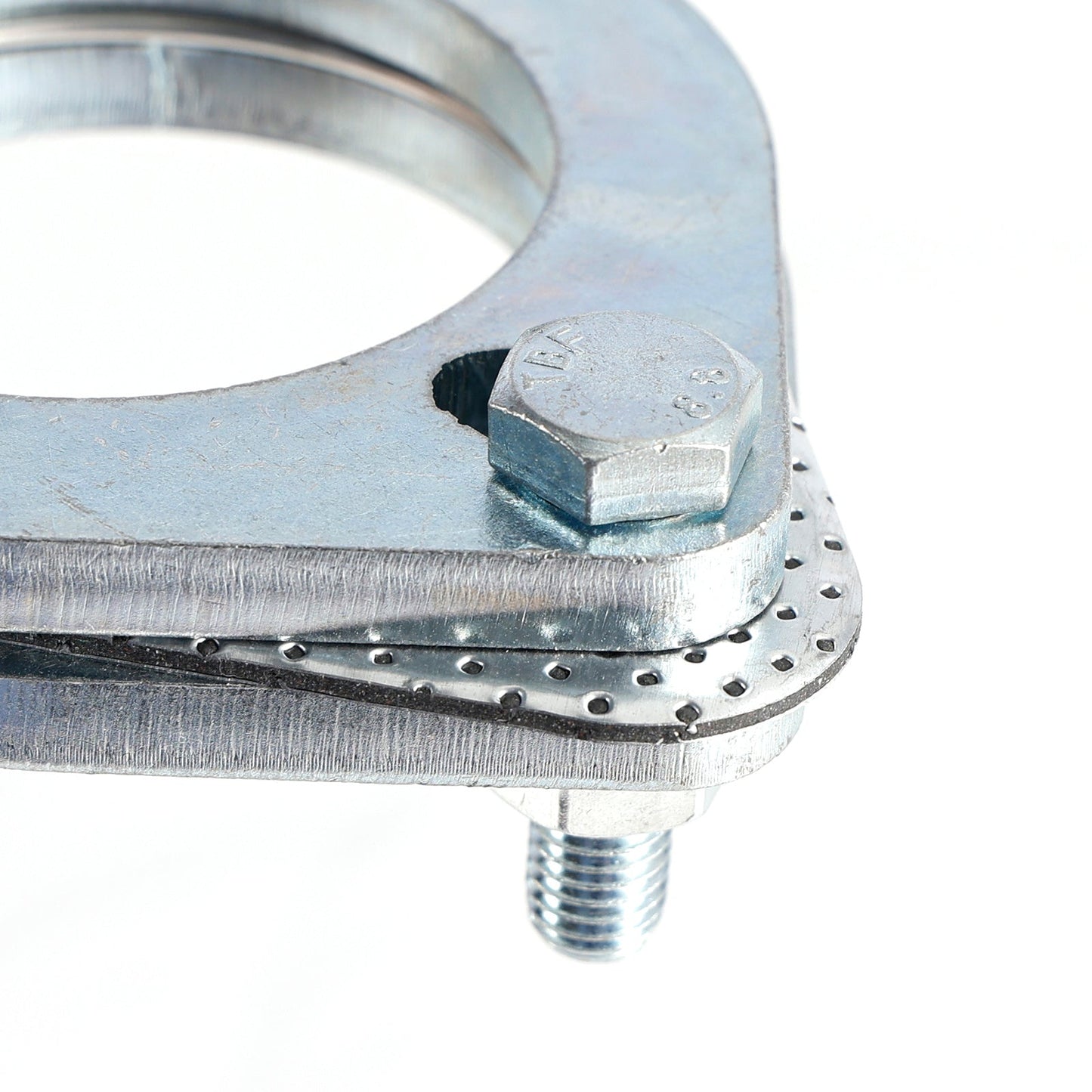 2 flange in acciaio da 2,5"" pollici 64 mm per flangia di giunzione per riparazione di tubi di scarico e bulloni