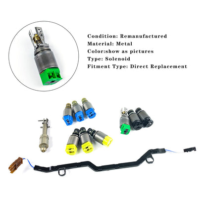 Solenoide di trasmissione BMW 745i 745Li 2002-2005 9 pezzi 6HP26 6HP28 6HP32