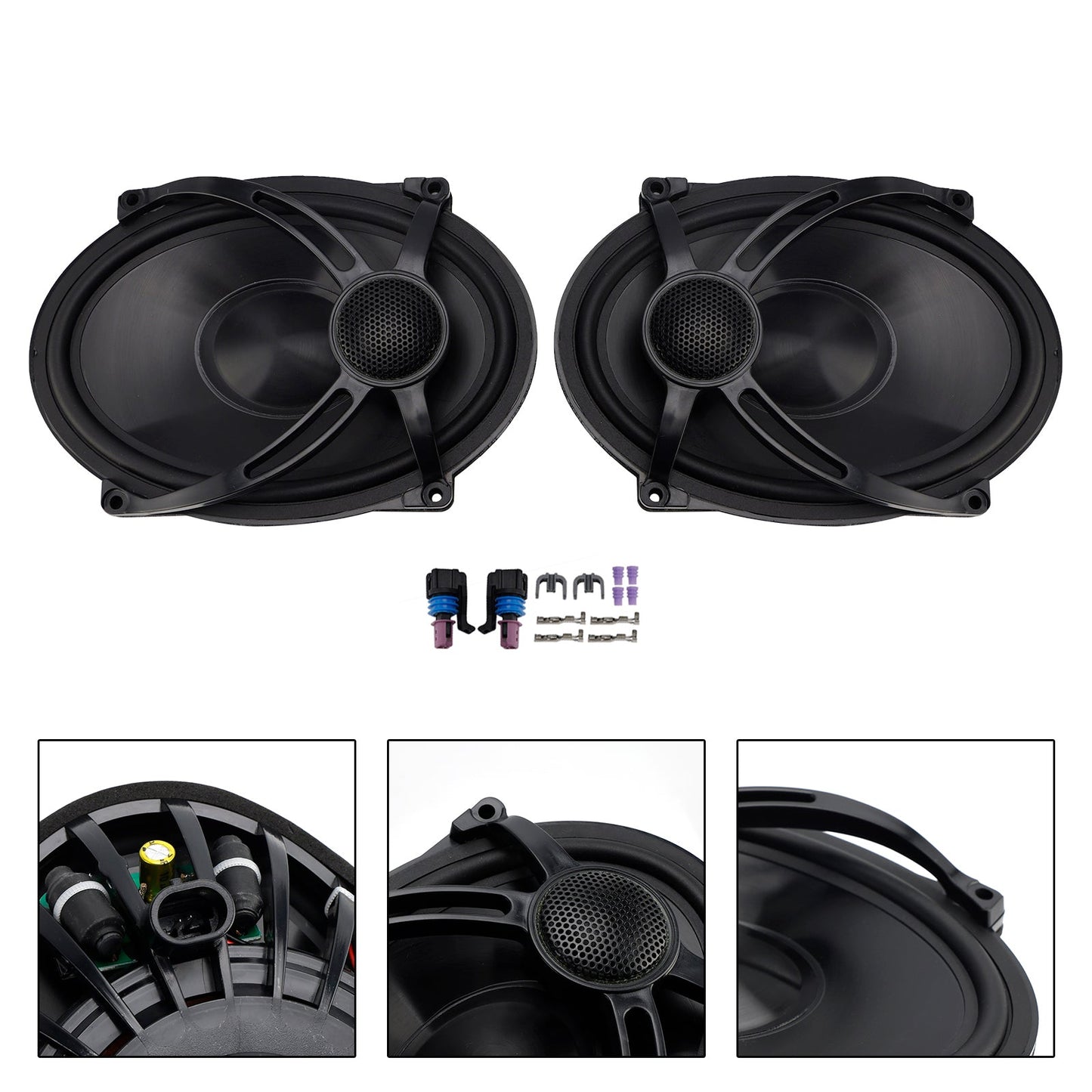 Kit altoparlanti per coperchio borsa laterale Touring Road Glide Flhr 2X 5""X7"" 1994-2024