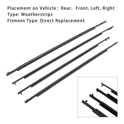 Guarnizione esterna per cintura in vetro della portiera Toyota Prius 2010-2015 (4 pezzi)