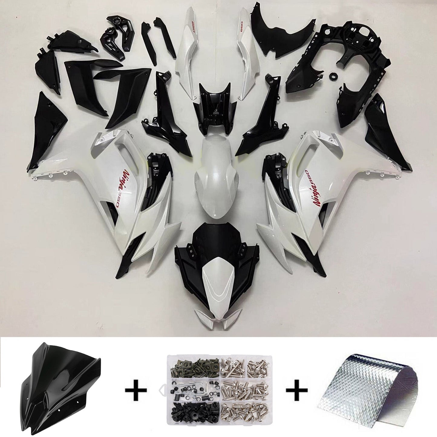 Kit carenatura iniezione in plastica ABS adatto per Kawasaki ER-6F Ninja650R 2017-2019