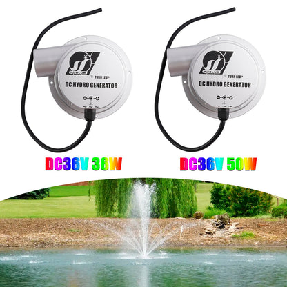 Generatore idroelettrico a turbina a flusso d'acqua da 24 V, generazione di energia CA da 36 V a 36 W/50 W