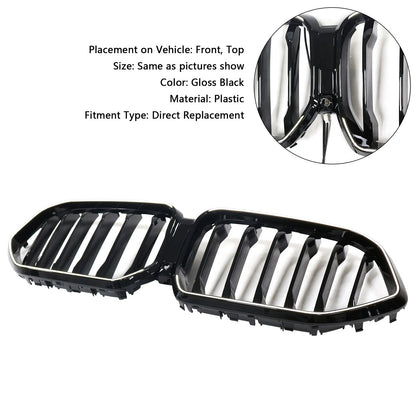 Griglia paraurti anteriore nera BMW X6 G06 M60i 2023-2025 con foro per telecamera