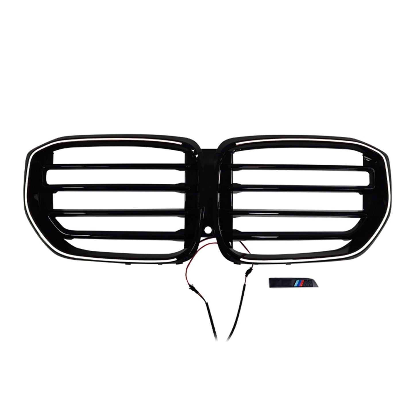 Griglia paraurti anteriore a linea singola con LED in stile M per BMW G05 LCI X5 2024+