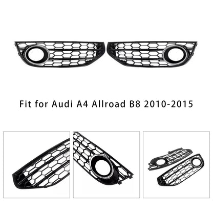 Griglia fendinebbia a nido d'ape per paraurti anteriore Audi A4 Allroad B8 2010-2015 cromata