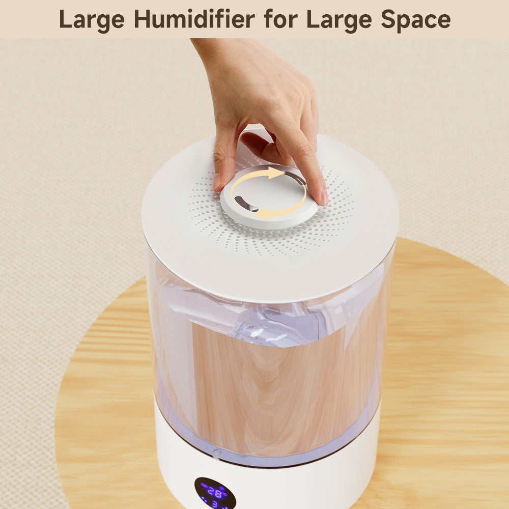 Umidificatore per camera grande (7,8L), con sterilizzazione UV, diffusore di oli essenziali