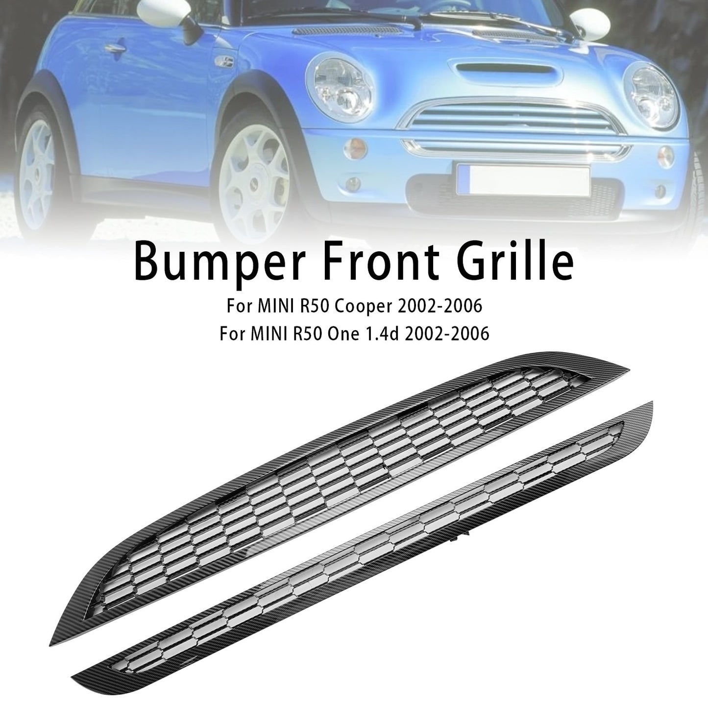 2002-2006 Mini Cooper R50 R52 R53 2 pezzi griglia anteriore a nido d‘ape