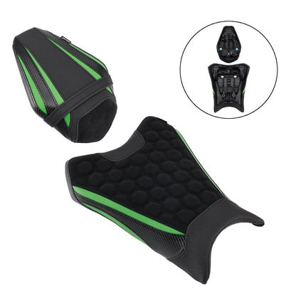 Kit sella conducente e passeggero ZX-6R per Kawasaki 2019-2025, cuscino posteriore verde