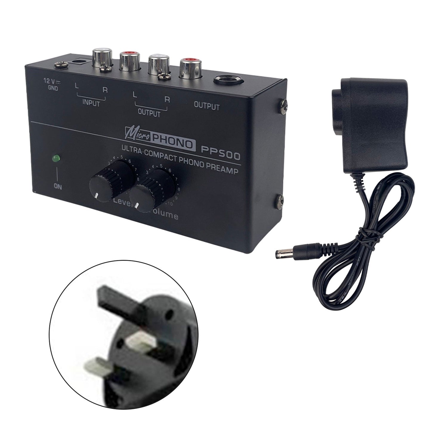 Preamplificatore Phono PP500 Preamplificatore con controllo del volume a 12 V per giradischi LP