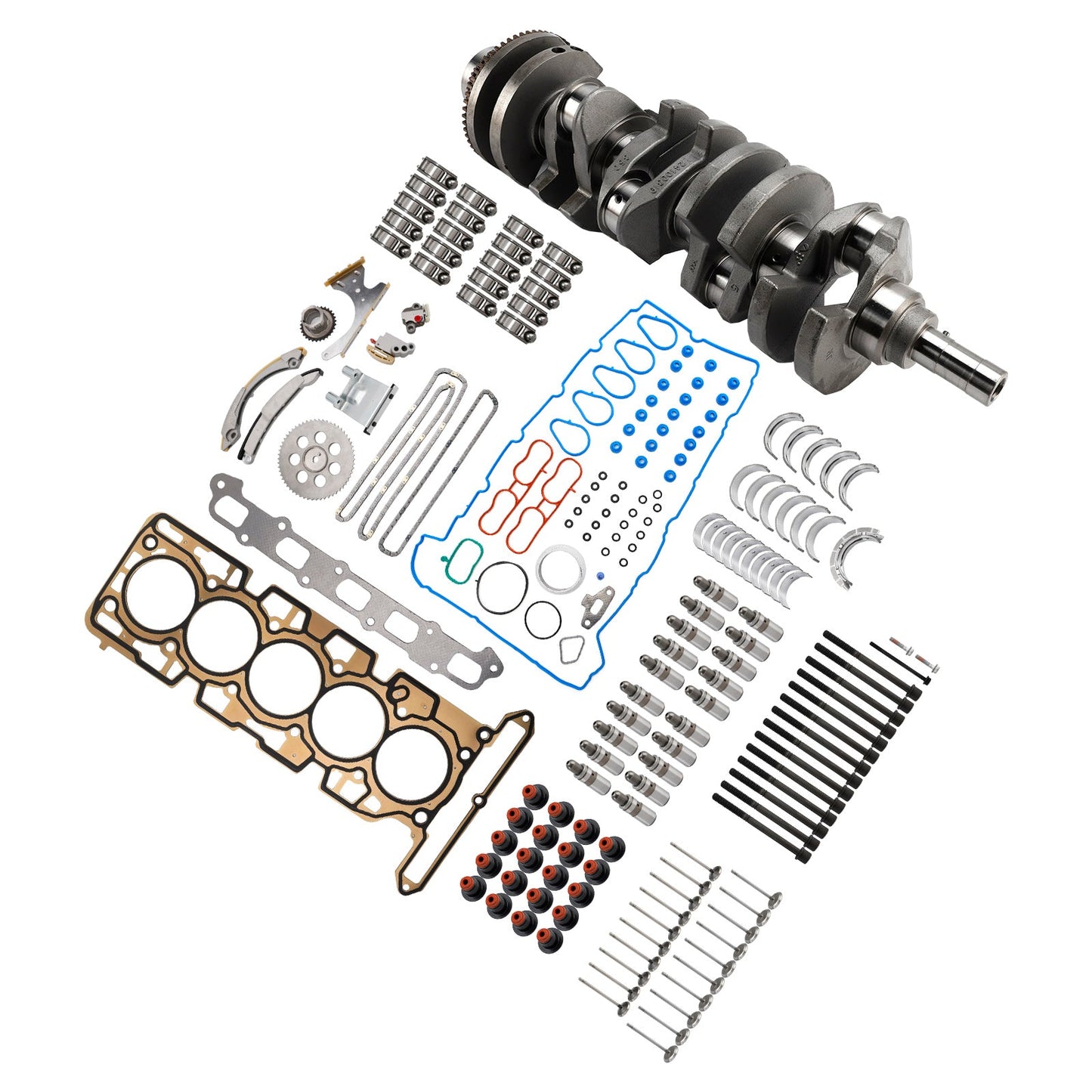 Kit di revisione motore GMC Canyon 3.7L 3654CC 223CID L5 DOHC 2007-2012, albero motore 89017791 HS26390PT