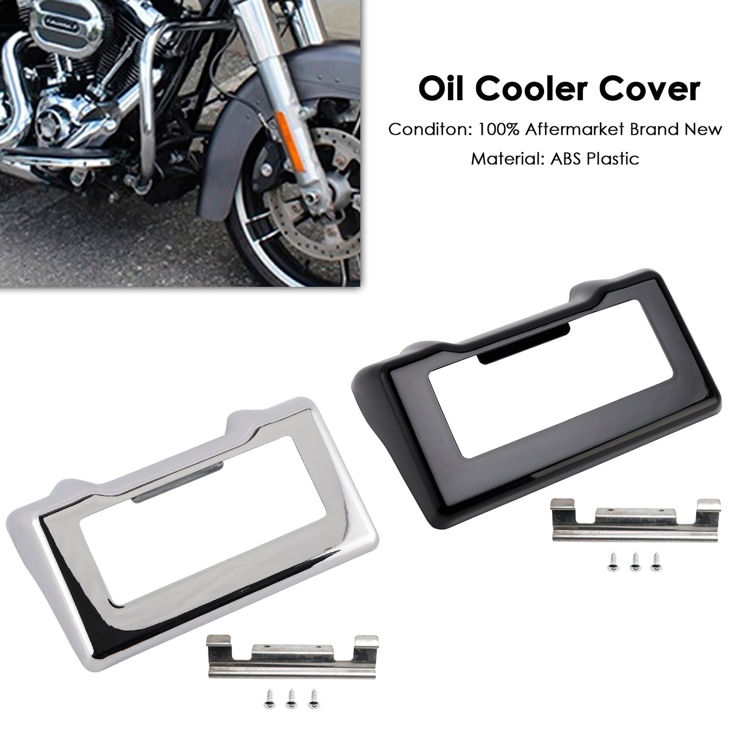 Copertura del radiatore dell'olio adatta per Touring Road King Street Glide 2011-2016
