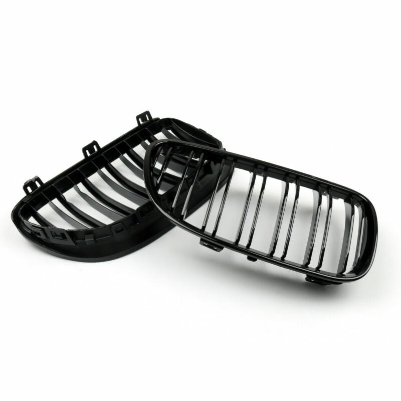 Gloss Black Front Kidney Grille Double Rib Per BMW E92 E93 LCI 2 Doors 2011-2014