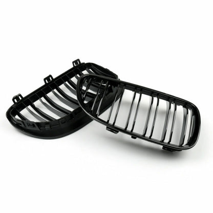 Gloss Black Front Kidney Grille Double Rib Per BMW E92 E93 LCI 2 Doors 2011-2014