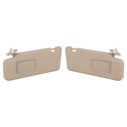 Coppia di alette parasole beige per Toyota Highlander 2008-2013, codice 74321-48490-E0/74320-48500-E0.
