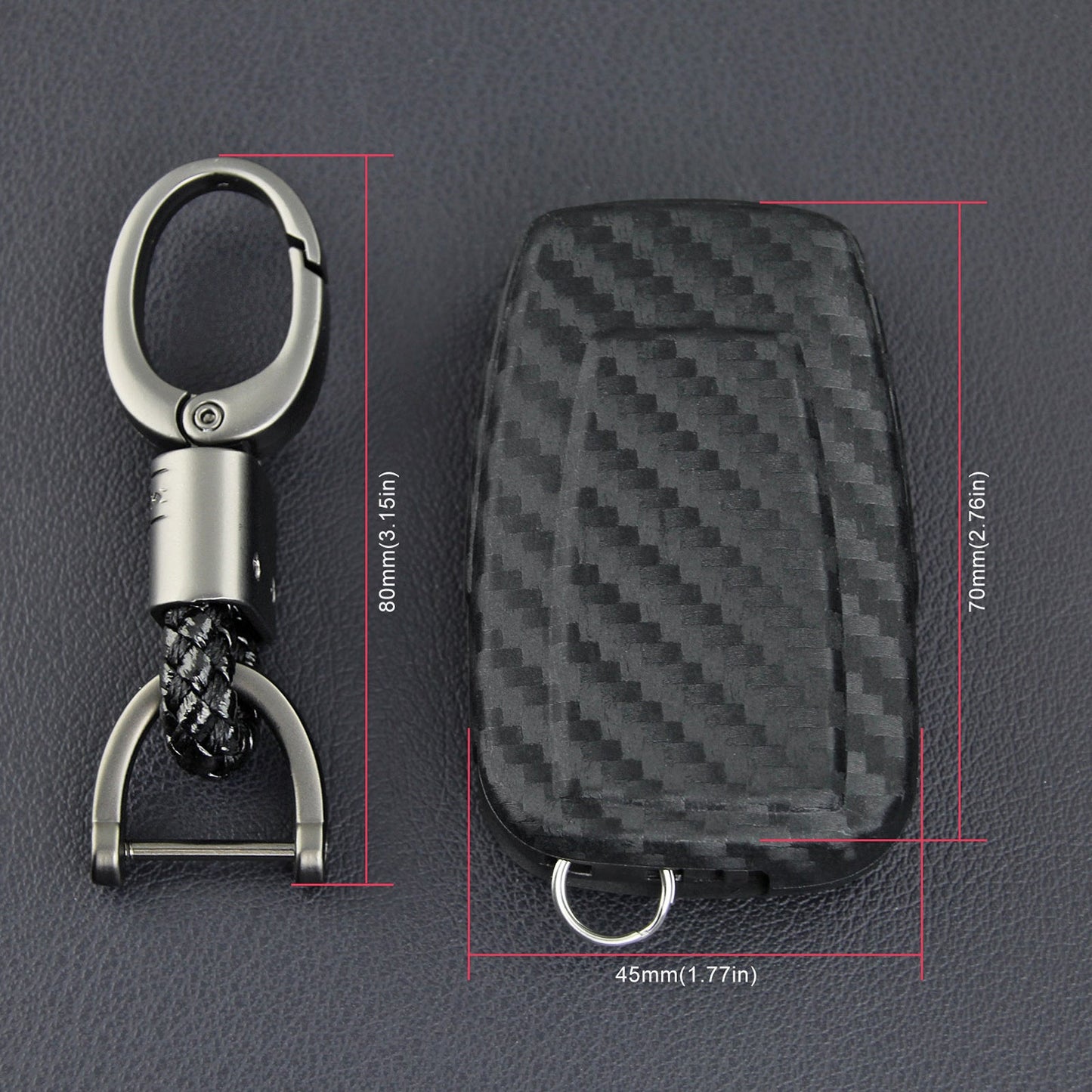 Custodia in similpelle e silicone per chiave auto con fibbia per Toyota Camry