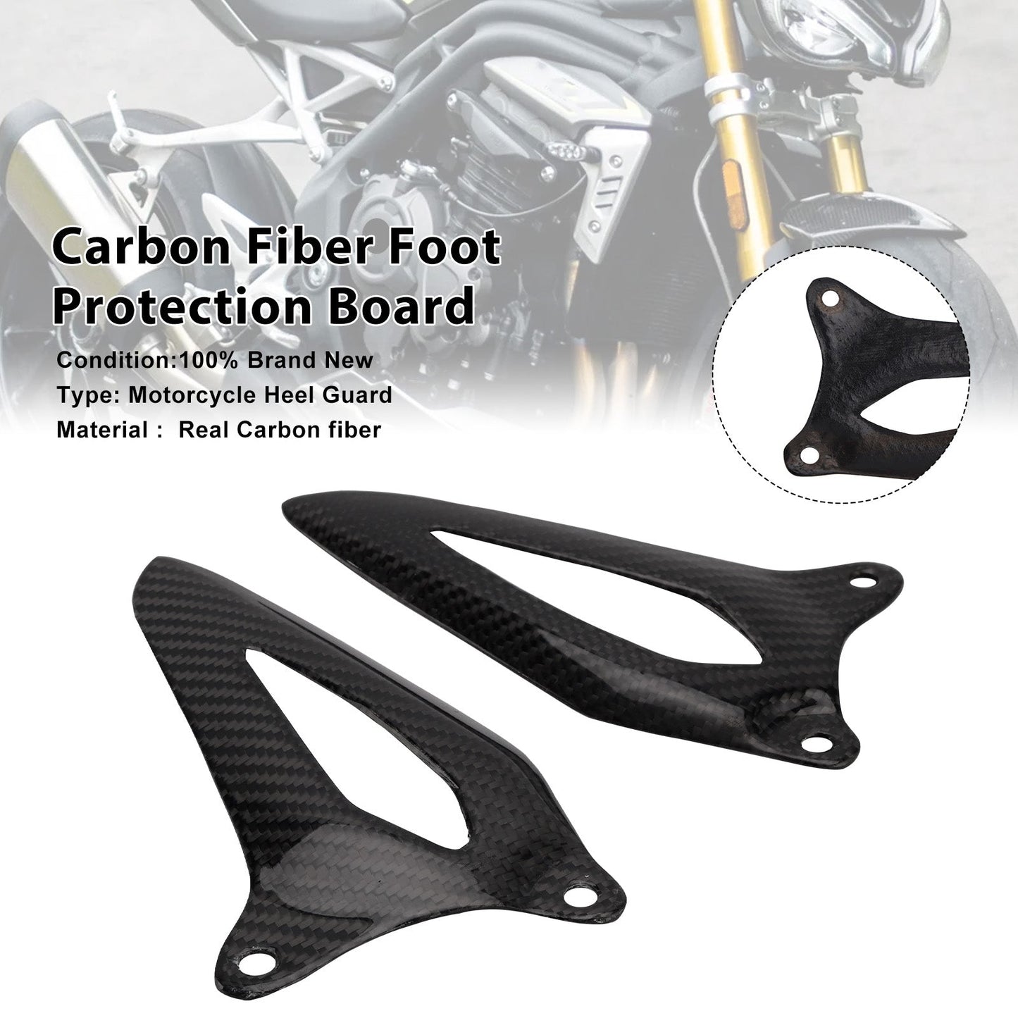 Pedane in vera fibra di carbonio per Speed Triple 1200 RS/RR 2021-2025
