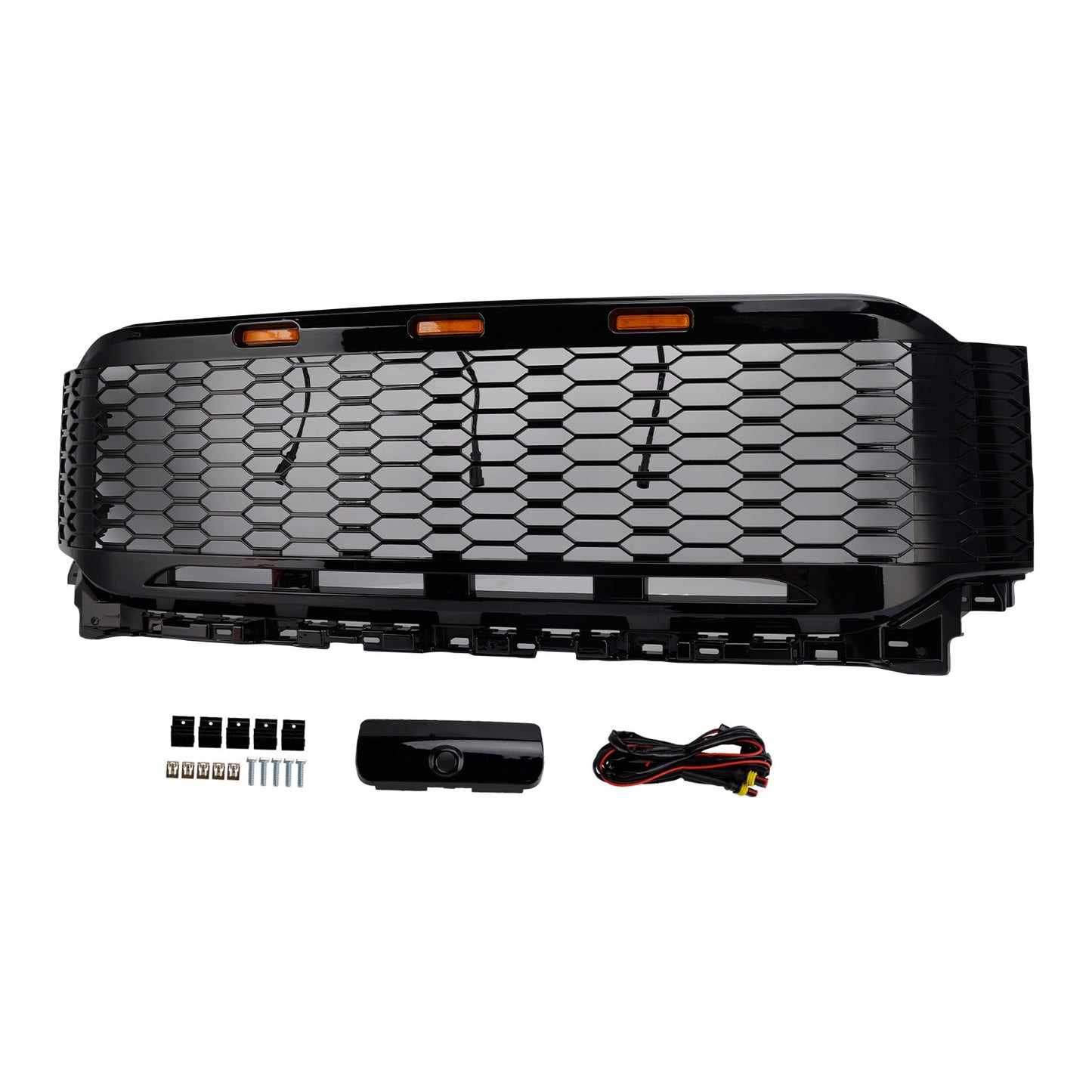 Griglia paraurti anteriore di ricambio in ABS con LED per Ford F150 Raptor 2021-2023