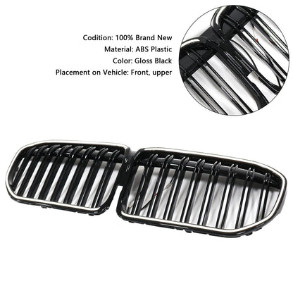 Griglia anteriore nera lucida a doppia stecca per BMW Serie 7 G11 G12 2019-2022