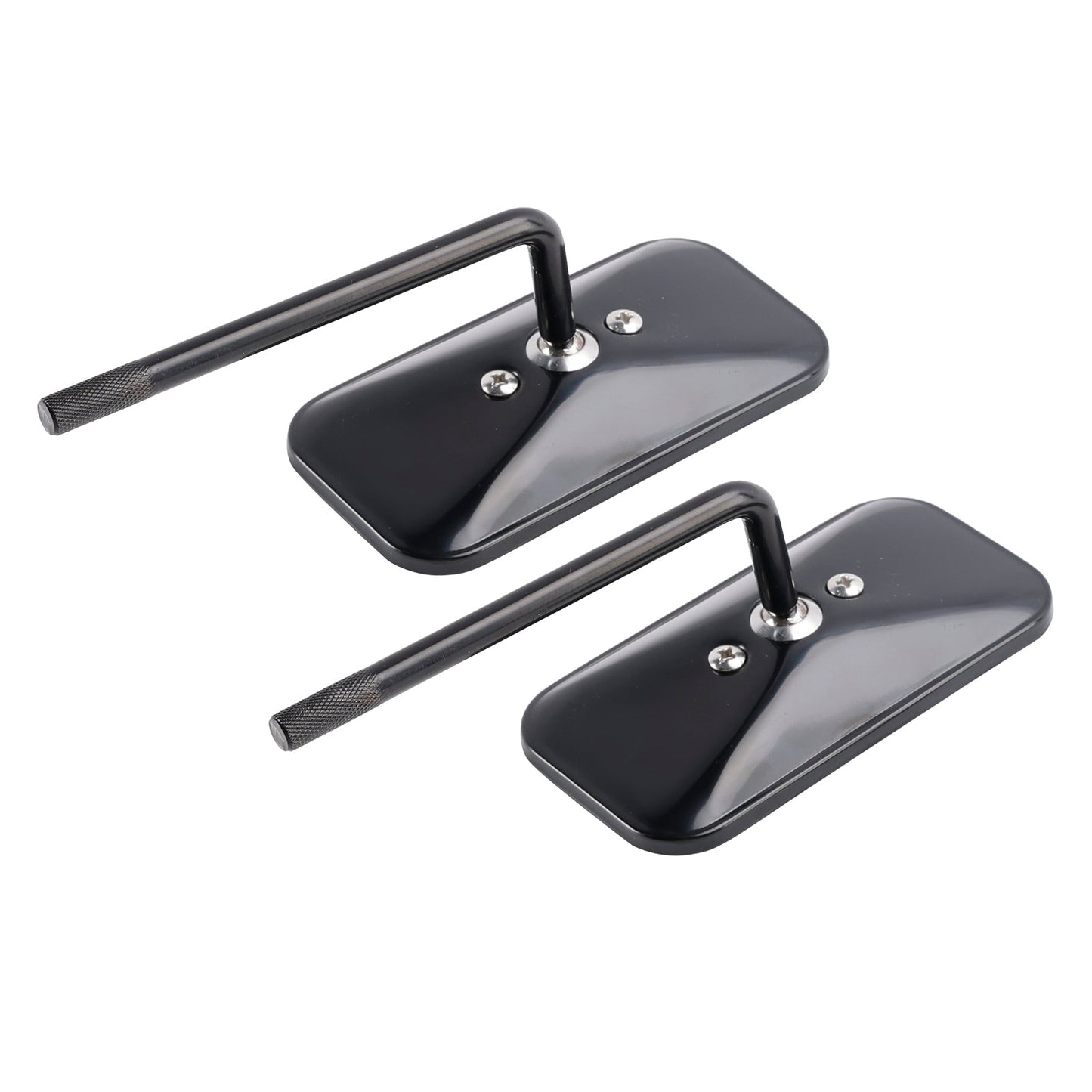 Specchietti retrovisori rettangolari stile old school con morsetto per moto, neri Brattstyle