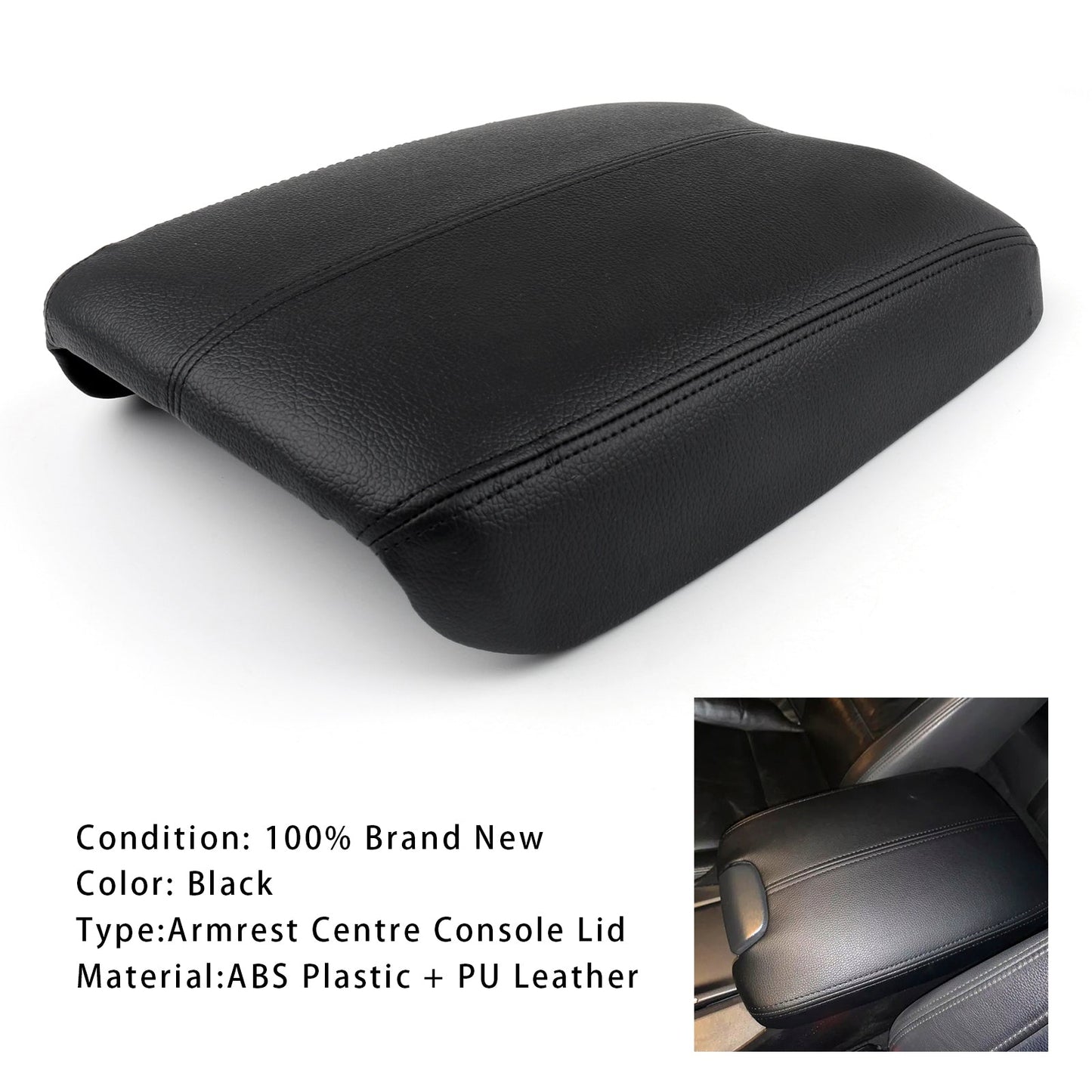 Coperchio della console centrale del bracciolo in pelle nera per Honda Accord 2008-2012