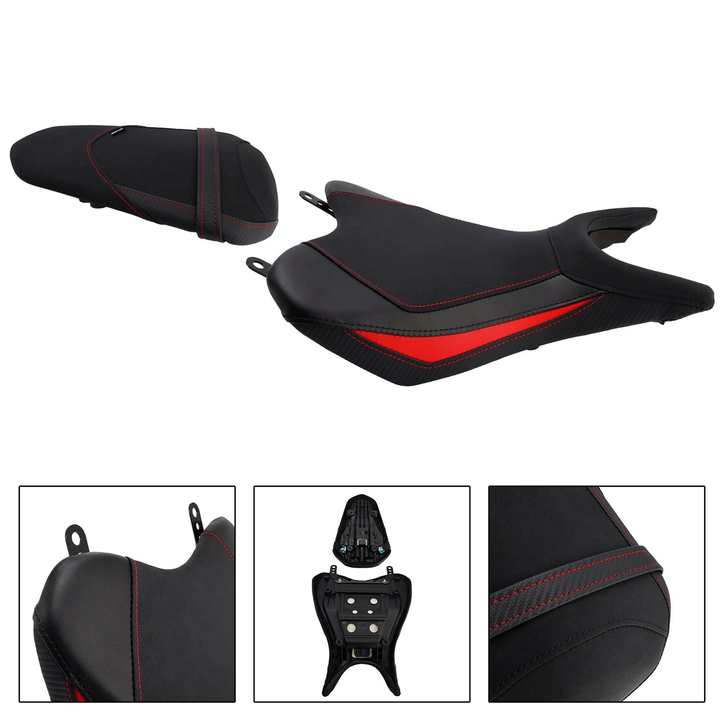 2025 - Per Yamaha Yzf-R3 2025 - Mt-03 Cuscino posteriore per sedile conducente e passeggero, rosso