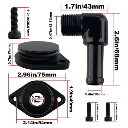 Kit di reindirizzamento CCV + deflettore CCV con contenitore di raccolta interno per Ford 6.7L Powerstroke 201l-2024