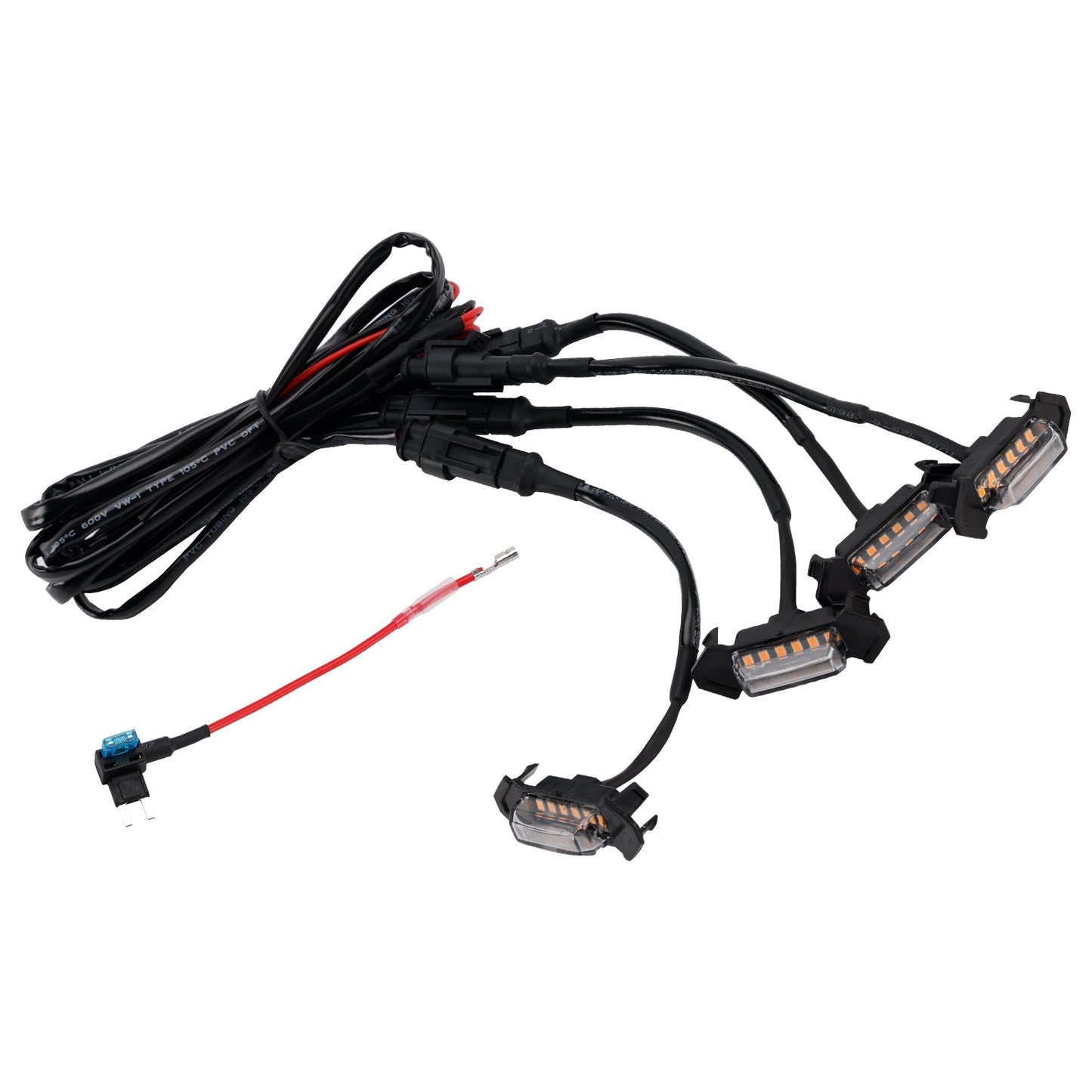 Kit luci LED per griglia anteriore Toyota Tacoma con lente trasparente color ambra 2016-2023