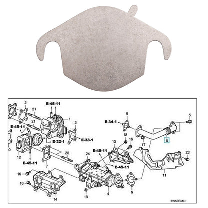 Piastra di riparazione EGR per Honda 2.2 i-Dtec Civic CR-V Accord EGR deve essere mappato