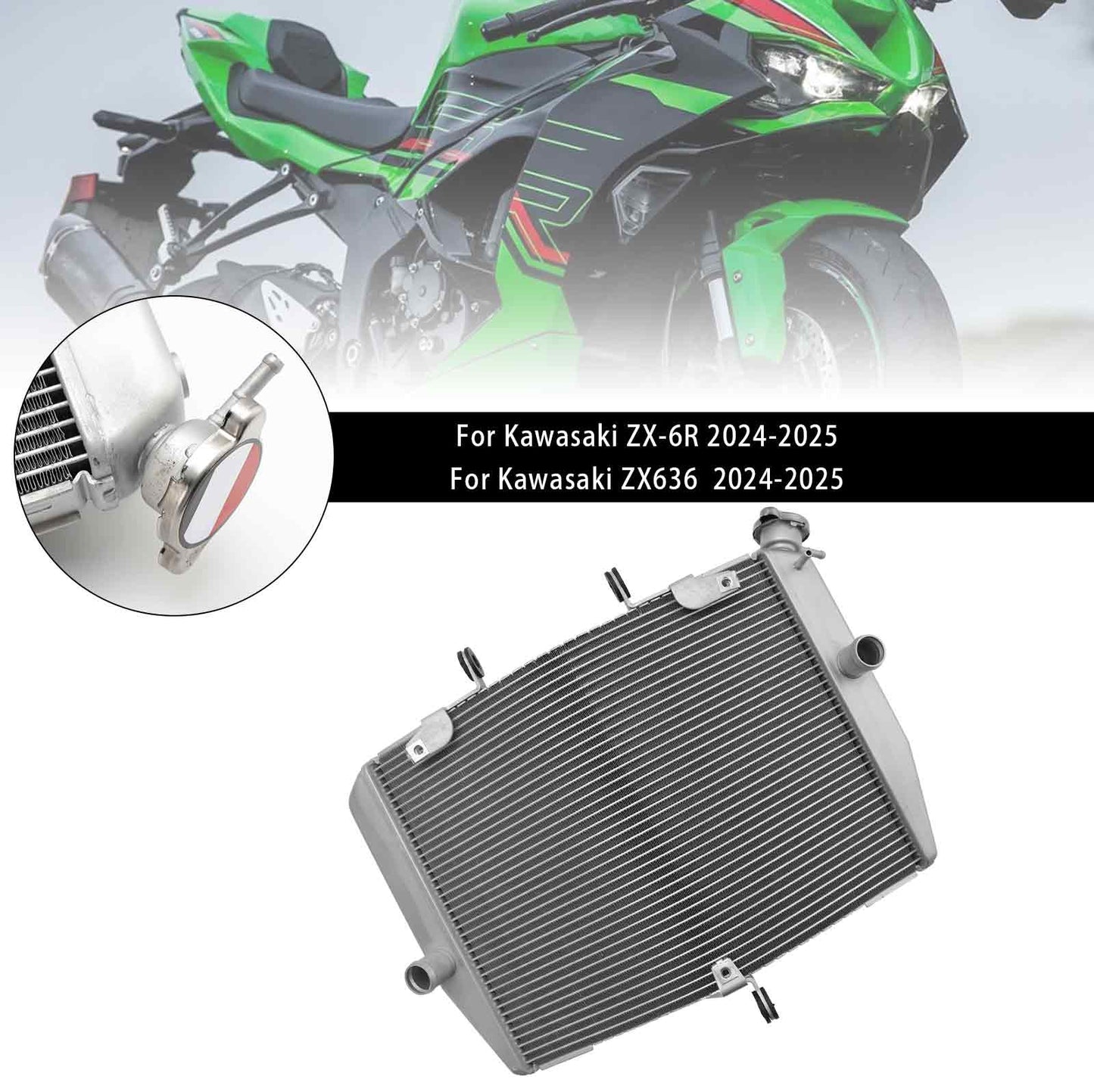Radiatore di raffreddamento del motore Kawasaki ZX-6R ZX636 2024-2025