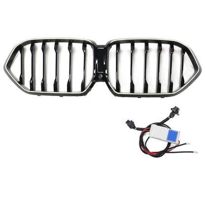 Griglia paraurti anteriore nera BMW X6 G06 M50i 2020-2022 con foro per telecamera