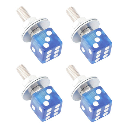 Viti per telaio targa con testa personalizzata in plastica M6, bulloni, ferramenta blu X4