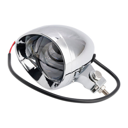 Faro fendinebbia cromato personalizzato per moto, adatto per bobber, chopper e racer