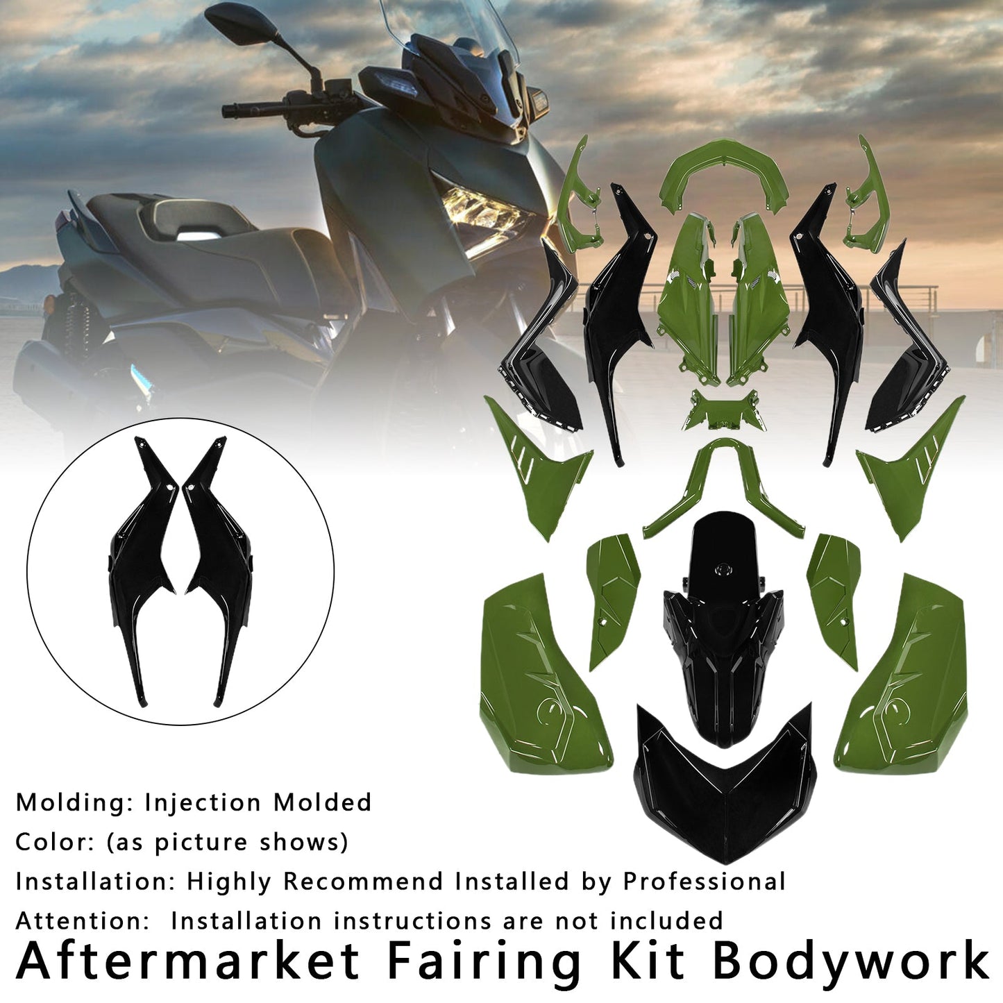 Kit carenatura carrozzeria iniezione Yamaha X-MAX 300 XMAX 2023-2024
