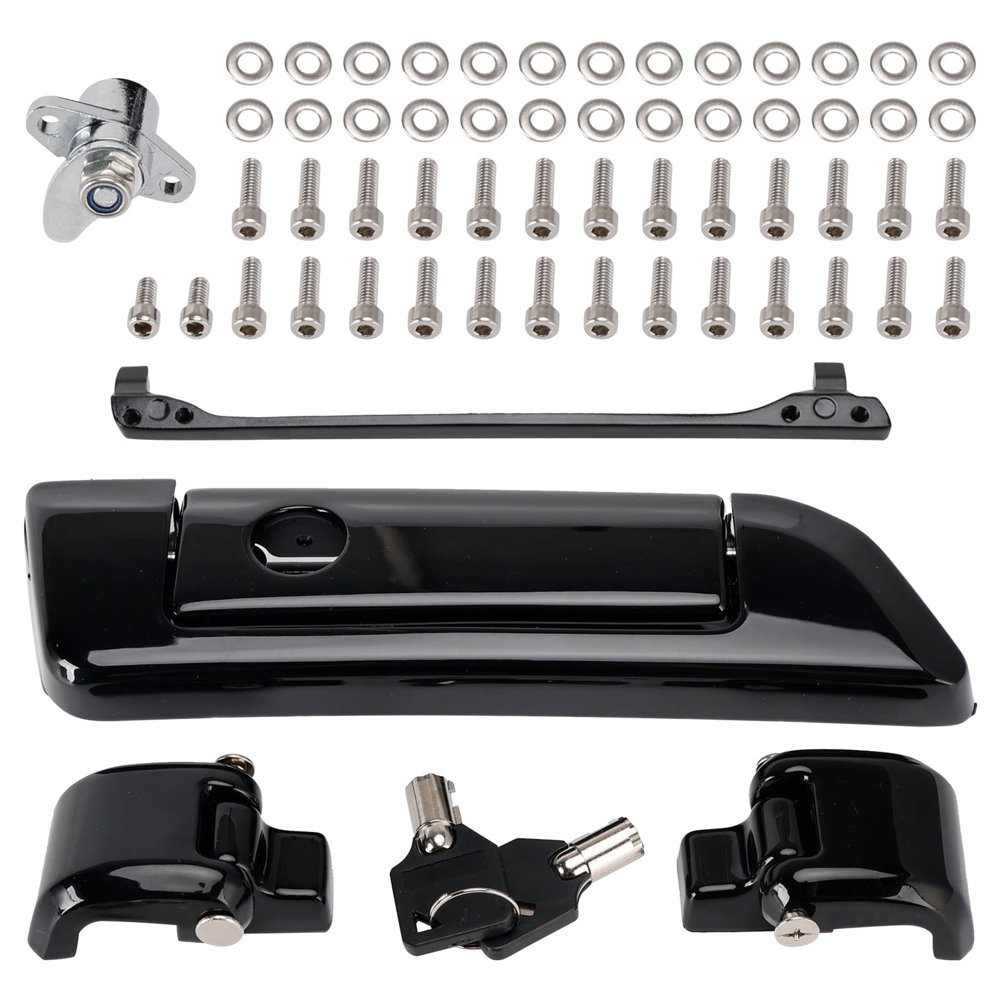 Kit cerniere e chiavistelli neri per Touring Road King Electra Street Glide 2014-2023