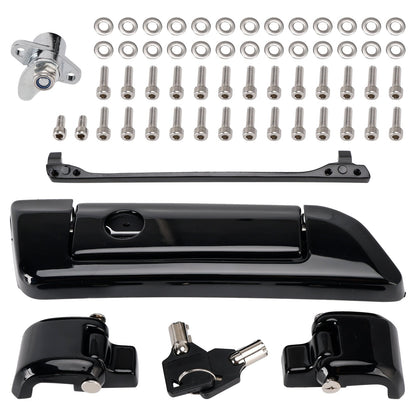 Kit cerniere e chiavistelli neri per Touring Road King Electra Street Glide 2014-2023