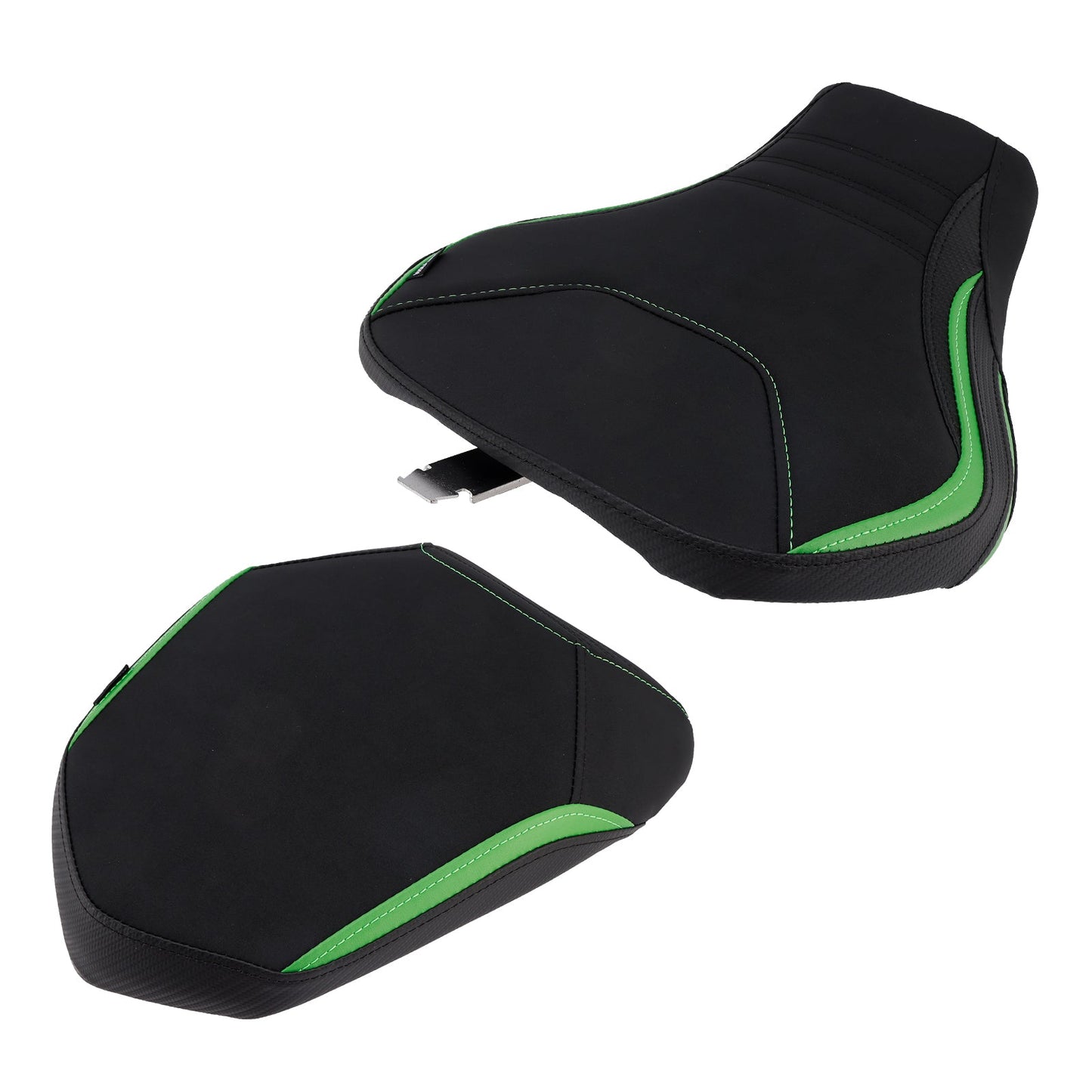 Kit cuscini passeggero Raider anteriori e posteriori per Kawasaki Ninja H2 Sx 2022-2025, colore verde.