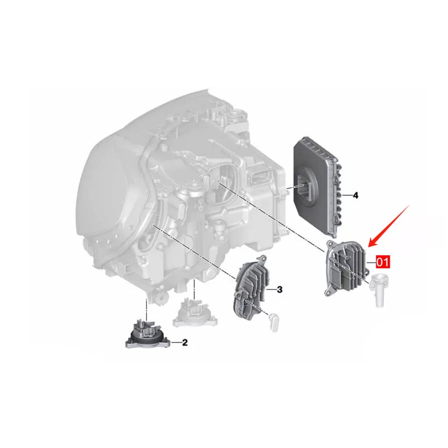 MODULO LED DRL sinistro+destro BMW G01 X3 G02 X4 F97 X3M F98 X4M 2018-2021 Bianco 63117466107 63117466108