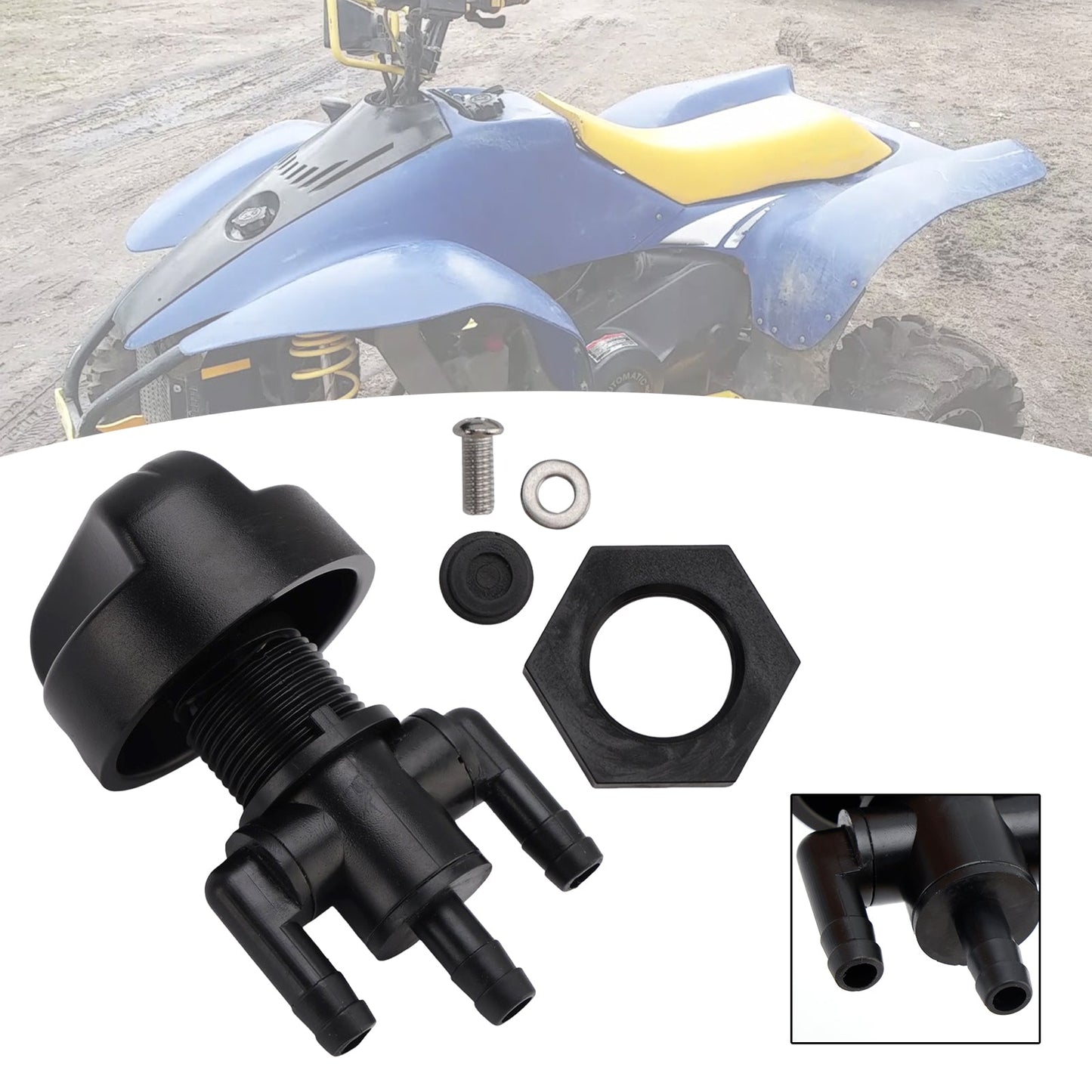 Rubinetto carburante a 3 vie 7052154 compatibile con Polaris Scrambler 400 Trail Blazer