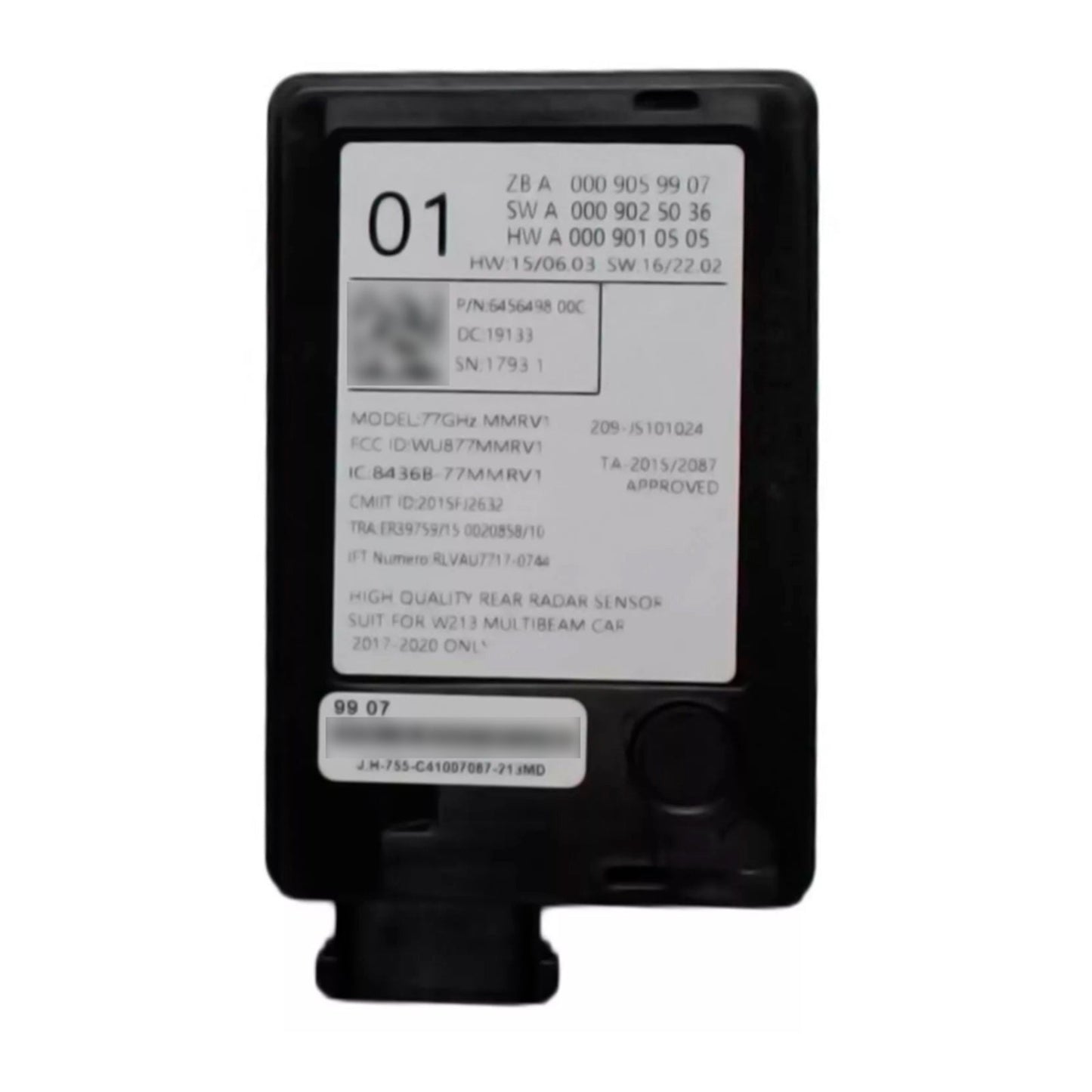 Radar angolo cieco cambio corsia Mercedes Classe E W213 2017-2019 A0009059907