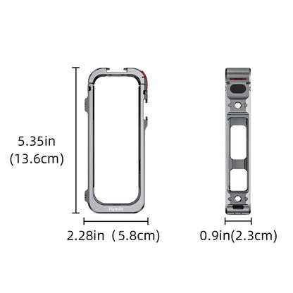 Telaio di supporto per Insta360 X5, custodia protettiva in silicone, protezione per l'obiettivo.