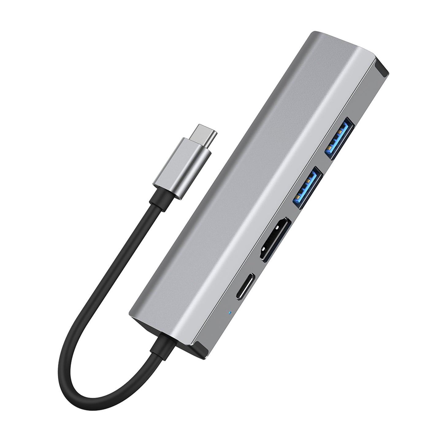 5 in 1 TYPE-C a USB3.0*1+USB2.0*1+PD100W/dati USB-C+HDMI+scheda di rete 100M per iPad