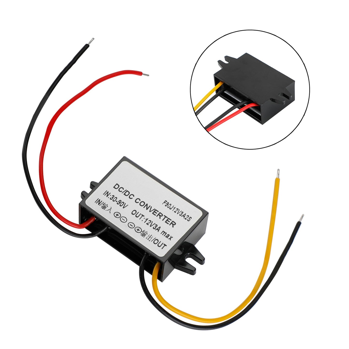 Convertitore DC-DC impermeabile da 30-90 V a modulo di alimentazione da 12 V a 3 A