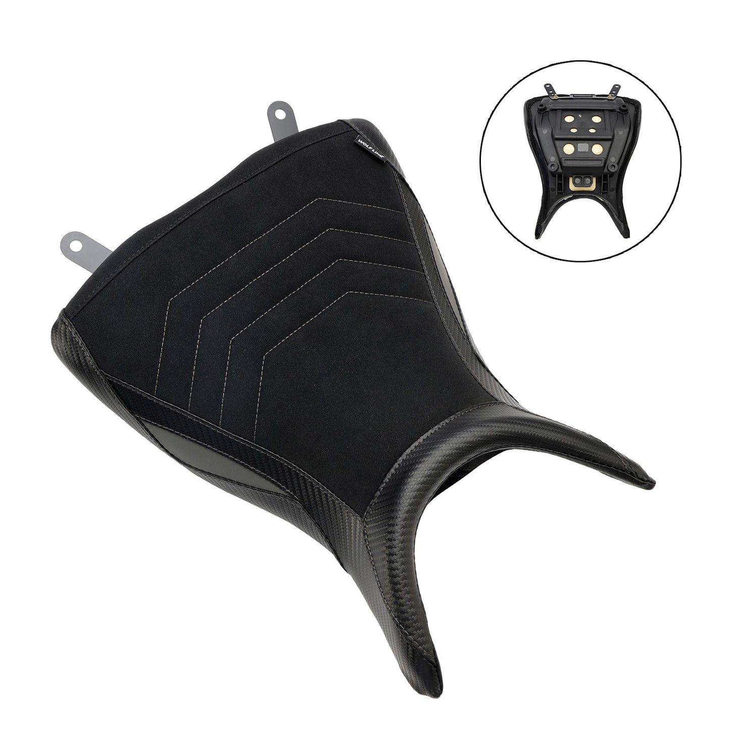 Sella passeggero anteriore per Yamaha Mt-03 Yzf-R3 2015-2023, colore grigio
